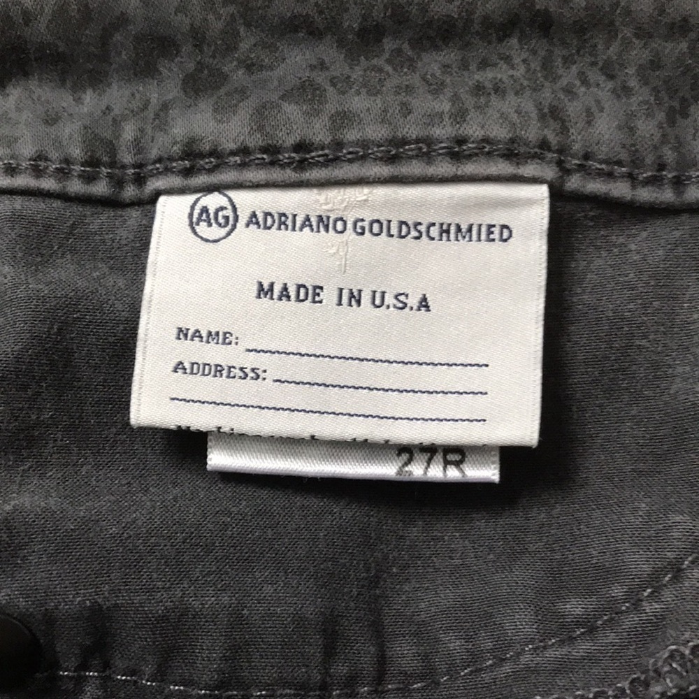 AG ADRIANO GOLDSCHMIED Faded Gray Snakeskin Print Skinny Jeans Size 27R - Picture 8 of 12